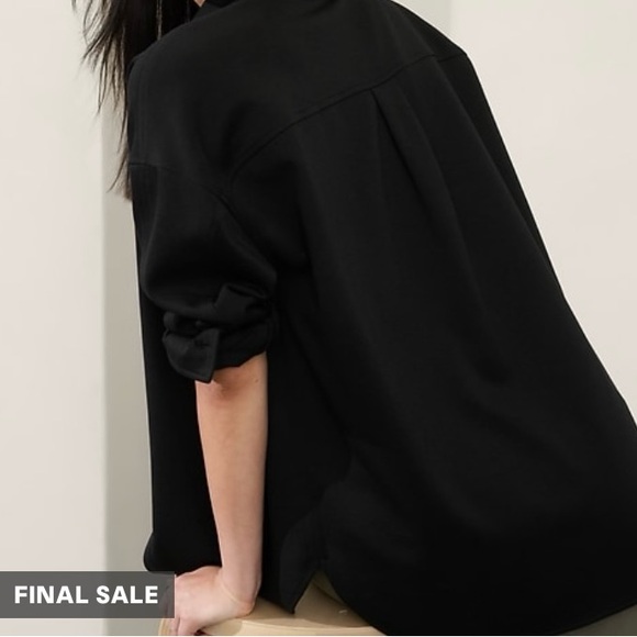 Athleta Allure Shirt Jacket in the color black - Picture 2 of 7